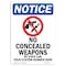 Signmission OSHA Notice Sign, 24" H, 18" W, No Concealed Weapons Sign With Symbol, Portrait, NS-D-1824-V-14461 OS-NS-D-1824-V-14461 - alternate 1
